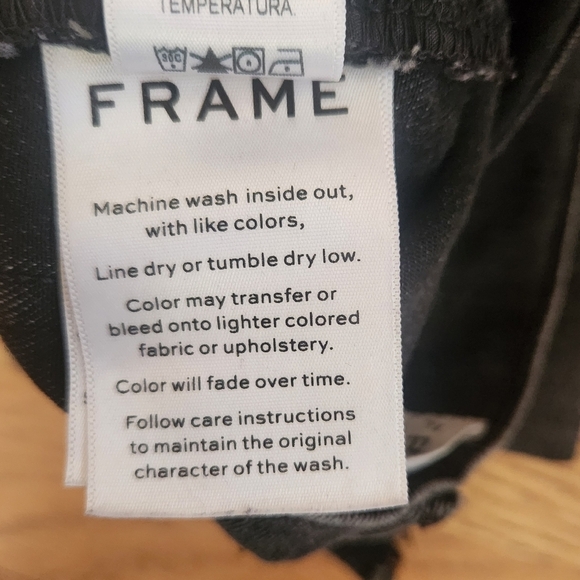 EUC Frame Le Nouveau Straight Jeans Carved Hem In Walters, Size 27 - Picture 9 of 9